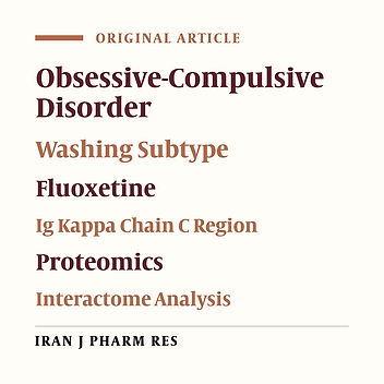 Fluoxetine Regulates Ig Kappa Chain C Region Expression Levels in the Serum of Obsessive-Compulsive Disorder Patients: A proteomic Approach