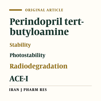 Thermo-, Radio- and Photostability of Perindopril Tert-butyloamine in The Solid State. Comparison to Other Angiotensin Converting Enzyme Inhibitors
