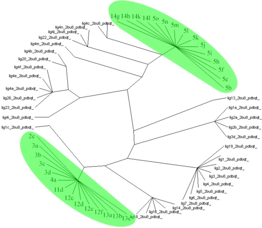 AuposSOM results for poses of docking.