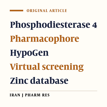 Pharmacophore Based Virtual Screening Approach to Identify Selective PDE4B Inhibitors