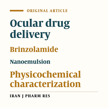 Formulation Development and Evaluation of the Therapeutic Efficacy of Brinzolamide Containing Nanoemulsions