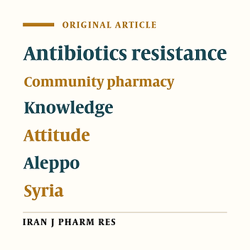 Community Pharmacistsꞌ Role in Controlling Bacterial Antibiotic Resistance in Aleppo, Syria