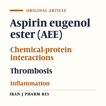 Impact of Aspirin Eugenol Ester on Cyclooxygenase-1, Cyclooxygenase-2, C-Reactive Protein, Prothrombin and Arachidonate 5-Lipoxygenase in Healthy Rats