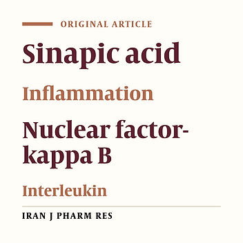 Sinapic Acid Derivatives as Potential Anti-Inflammatory Agents: Synthesis and Biological Evaluation