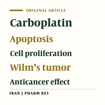 Carboplatin-based Nanomedicine to Enhance the Anticancer Effect in SK-NEP-1 WilmsꞌTumor Cells