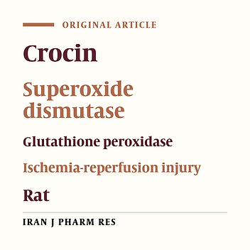 Protective Effect of Crocin on Gastric Mucosal Lesions Induced by Ischemia-Reperfusion Injury in Rats