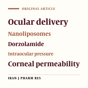 Ocular Dorzolamide Nanoliposomes for Prolonged IOP Reduction: in-vitroand in-vivo Evaluation in Rabbits