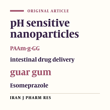 Development of pH Sensitive Nanoparticles for Intestinal Drug Delivery Using Chemically Modified Guar Gum Co-Polymer