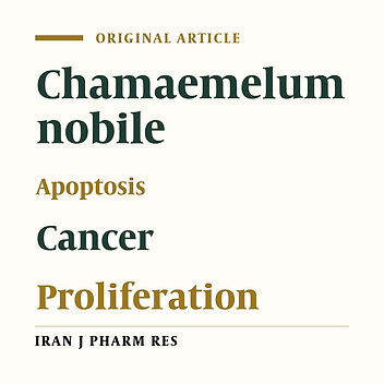 Mitochondrial Apoptosis Induced by Chamaemelum Nobile Extract in Breast Cancer Cells