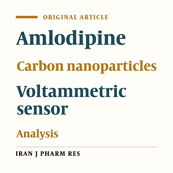 Adsorption of Amlodipine at the Surface of Tosyl─Carbon Nanoparticles for Electrochemical Sensing