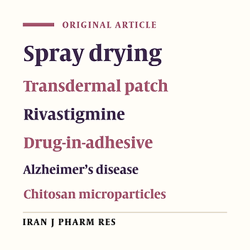Preparation and Characterization of Rivastigmine Transdermal Patch Based on Chitosan Microparticles