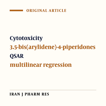 Comparative QSAR Analysis of 3,5-bis (Arylidene)-4-Piperidone Derivatives: the Development of Predictive Cytotoxicity Models