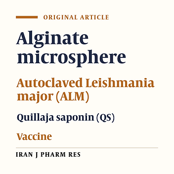 Immunization Against Cutaneous Leishmaniasis by Alginate Microspheres Loaded With Autoclaved Leishmania Major (ALM) and Quillaja Saponins