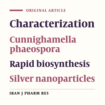 Rapid Extracellular Biosynthesis of Silver Nanoparticles by Cunninghamella phaeospora Culture Supernatant