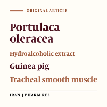 Hydro-ethanolic Extract of Portulaca oleracea Affects Beta-adrenoceptors of Guinea Pig Tracheal Smooth Muscle