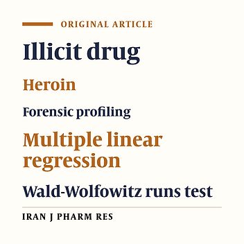 Multivariate Chemometrics with Regression and Classification Analyses in Heroin Profiling Based on the Chromatographic Data