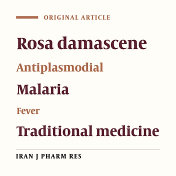 Antiplasmodial Activity and Cytotoxicity of Plants Used in Traditional Medicine of Iran for the Treatment of Fever