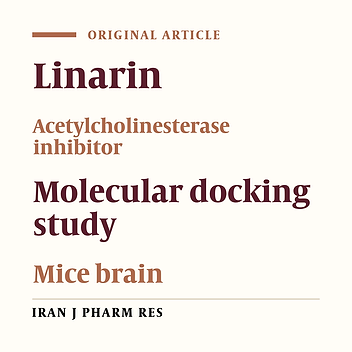 Linarin Inhibits the Acetylcholinesterase Activity In-vitro and Ex-vivo