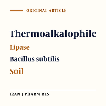 Isolation and Characterization of a New Thermoalkalophilic Lipase from Soil Bacteria