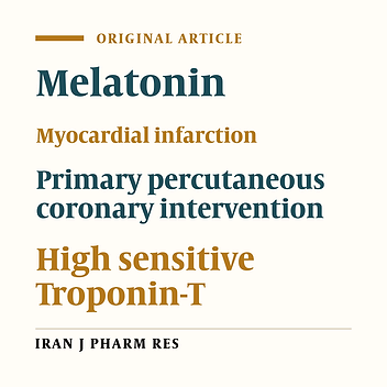 Effect of Melatonin on Cardiac Injury after Primary Percutaneous Coronary Intervention: a Randomized Controlled Trial