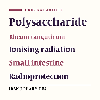 Protective Role of Rheum Tanguticum Polysaccharide 1 in Radiation- induced Intestinal Mucosal Injury