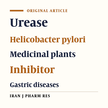 Urease Inhibitory Activities of some Commonly Consumed Herbal Medicines