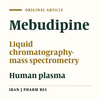 Determination of Mebudipine in Human Plasma by Liquid Chromatography–tandem Mass Spectrometry