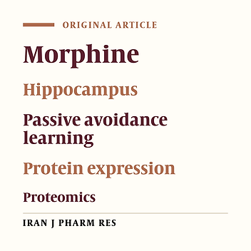 Proteome Analysis of Rat Hippocampus Following Morphine-induced Amnesia and State-dependent Learning