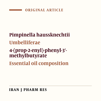 Isolation and Identification of a New Phenylpropanoid Derivative from the Fruits of Pimpinella Haussknechtii Rech. f. & Riedl and GC-MS Analysis of the Essential Oil