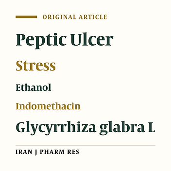 Antiulcer properties of Glycyrrhiza glabra L. extract on experimental models of gastric ulcer in mice