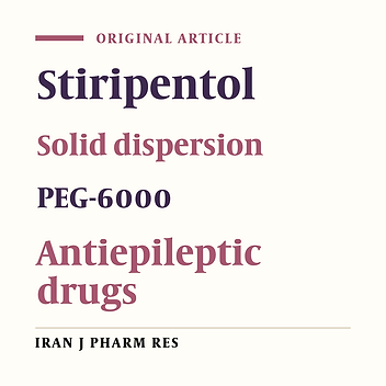 Solid Dispersion Approach Improving Dissolution Rate of Stiripentol: a Novel Antiepileptic Drug