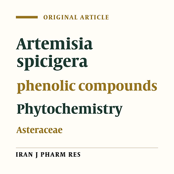 Phenolic Derivatives of Artemisia Spicigera C. Koch Growing in Iran