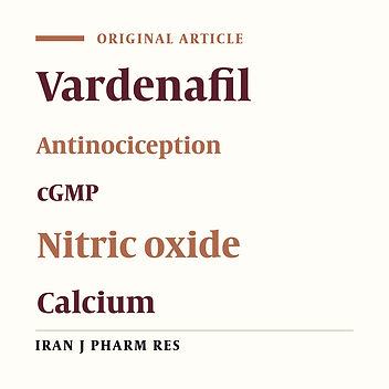 Antinociceptive Effect of Vardenafil on Carrageenan-Induced Hyperalgesia in Rat: involvement of Nitric Oxide/Cyclic Guanosine Monophosphate/Calcium Channels Pathway