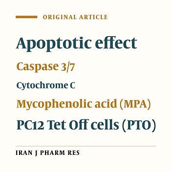 Cytochrome C and Caspase-3/7 are Involved in Mycophenolic Acid- Induced Apoptosis in Genetically Engineered PC12 Neuronal Cells Expressing the p53 gene