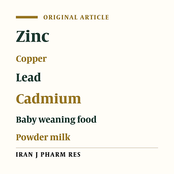 Simultaneous Measurement of Zinc, Copper, Lead and Cadmium in Baby Weaning Food and Powder Milk by DPASV