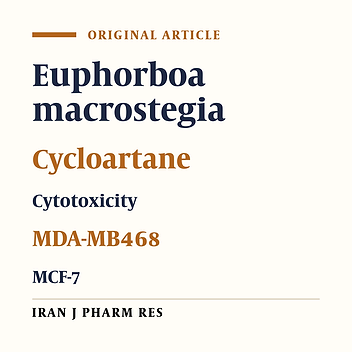 Cycloartane Triterpenoids from Euphorbia Macrostegia with their Cytotoxicity against MDA-MB48 and MCF-7 Cancer Cell Lines
