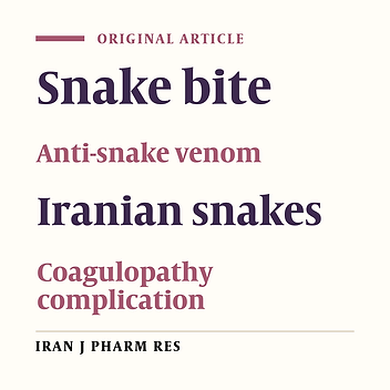 Dosage Comparison of Snake Anti-Venomon Coagulopathy