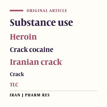 Component Analysis of Iranian Crack; A Newly Abused Narcotic Substance in Iran