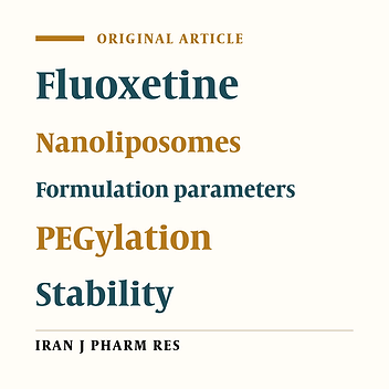 Preparation and Characterization of Stable Nanoliposomal Formulation of Fluoxetine as a Potential Adjuvant Therapy for Drug-Resistant Tumors