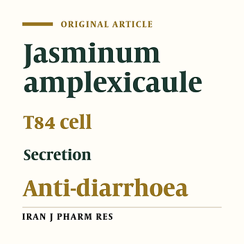 Intracellular Signaling Mechanisms Pharmacological Action of Jasminum amplexicaule Buch.-Ham. (Oleaceae) on Gastrointestinal Secretion