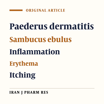 Treatment of Paederus Dermatitis with Sambucus ebulus Lotion
