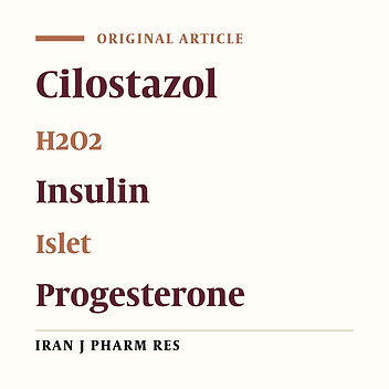 Progesterone and Cilostazol Protect Mice Pancreatic Islets from Oxidative Stress Induced by Hydrogen Peroxide