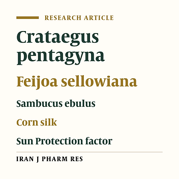 Cover image of the article: Correlation between Sun Protection Factor and Antioxidant Activity, Phenol and Flavonoid Contents of some Medicinal Plants