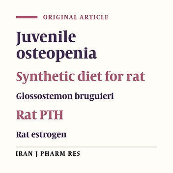 Imbalanced Diet Deficient in Calcium and Vitamin D- Induced Juvenile Osteopenia in Rats; the Potential Therapeutic Effect of Egyptian Moghat Roots Water Extract (Glossostemon bruguieri)