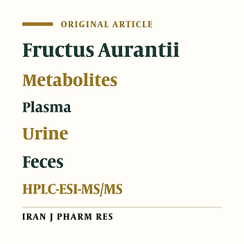 Systematic Analysis of Main Constituents in Rat Biological Samples after Oral Administration of the Methanol Extract of Fructus Aurantii by HPLC-ESI-MS/MS