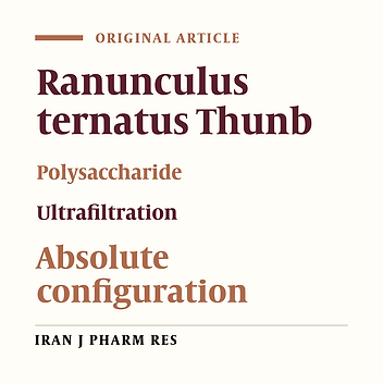 Structural Characterisation of a Polysaccharide from Radix Ranunculus Ternati