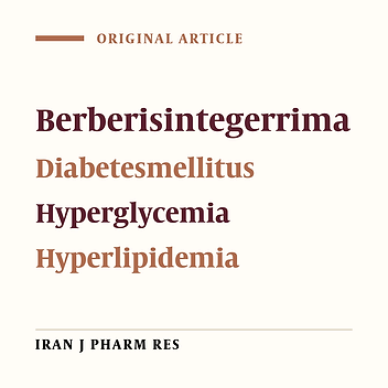 Antihyperglycemic and Antihyperlipidemic Effects of Fruit Aqueous Extract of Berberis integerrima Bge. in Streptozotocin-induced Diabetic Rats