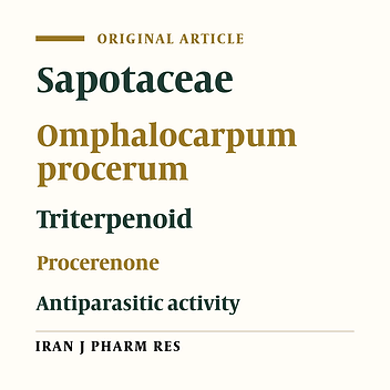 Procerenone: a Fatty Acid Triterpenoid from the Fruit Pericarp of Omphalocarpum procerum (Sapotaceae)
