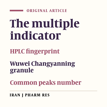Study on the Multi-marker Components Quantitative HPLC Fingerprint of the Compound Chinese Medicine Wuwei Changyanning Granule