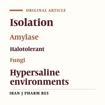 Halotolerant Ability and α-Amylase Activity of Some Saltwater Fungal Isolates